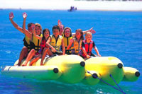 Riding a Banana Boat in Cabo San Lucas