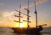 Buccaneer Queen at Sunset